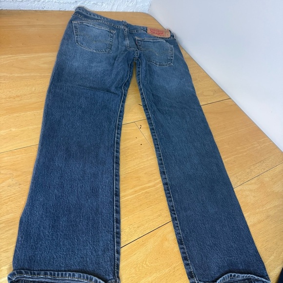 Levis 501 Straight Leg Button Denim Jeans Men's Size 33Wx30L  Blue - Picture 1 of 9